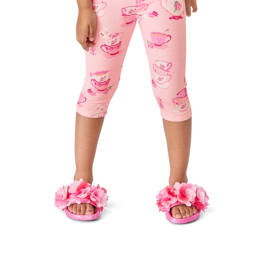 Gymboree Pink Tea Party Capri Leggings